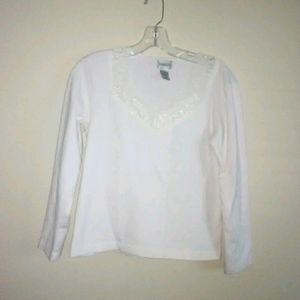 Chicos Women's long sleeve white top size 1